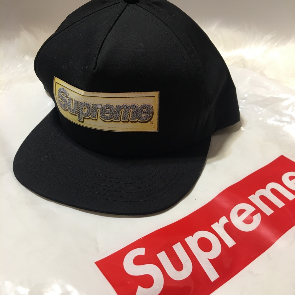 Supreme X Starter logo Nylon Cap Black 6 Panel Hat